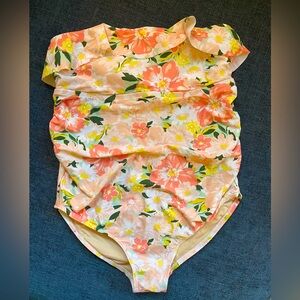 Maternity Floral One-Piece Swimsuit